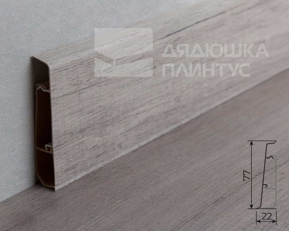 Плинтус ПВХ MAGIC STIСK 77мм 2,2 м MS04 Акация