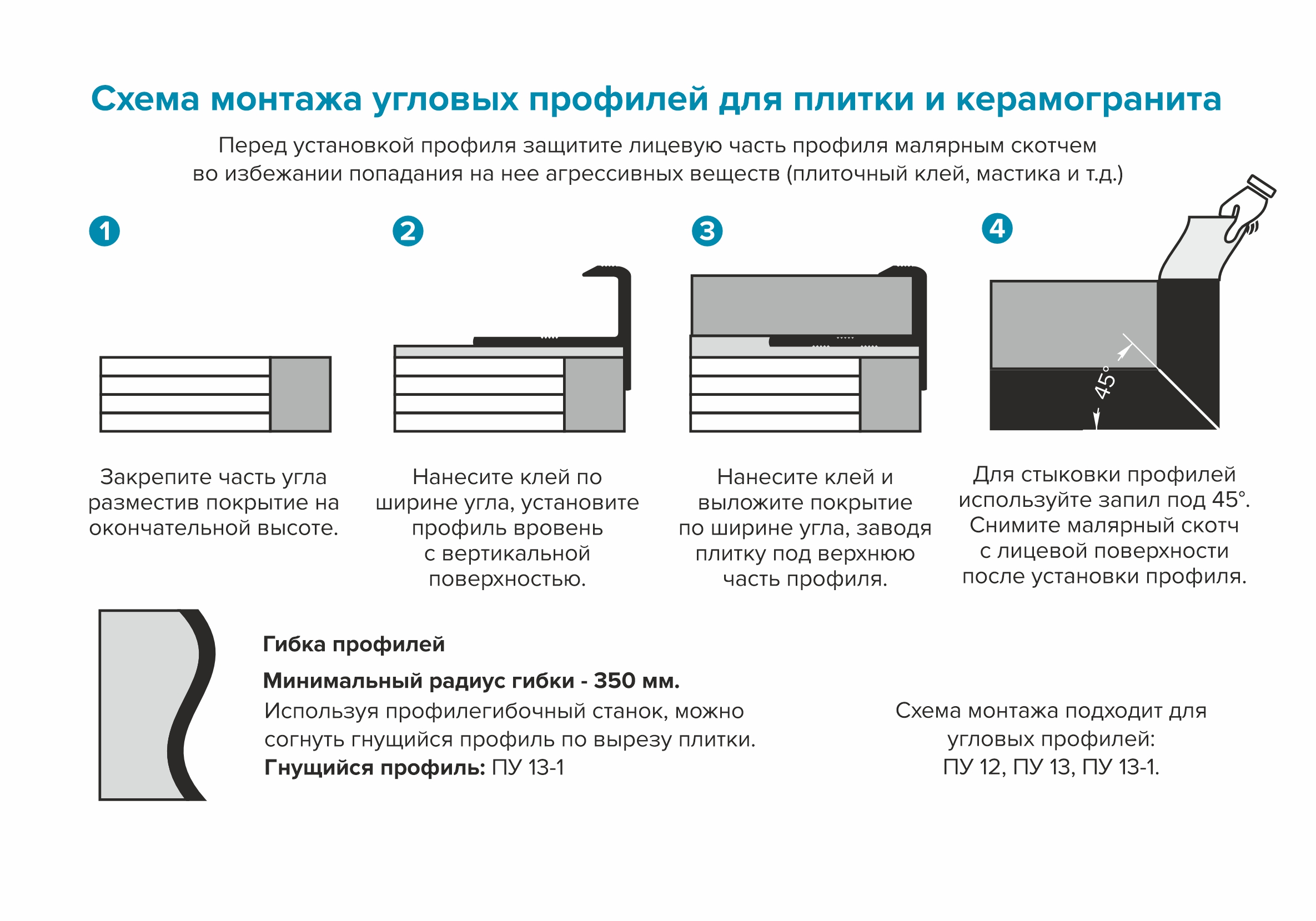Профиль угловой ПУ 13-12НС.2700.001 Матовый