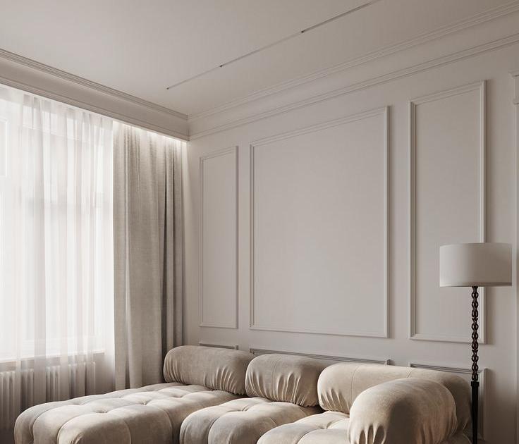 Молдинг NMC FL10 Wallstyl 50*8*2000 Белый под покраску