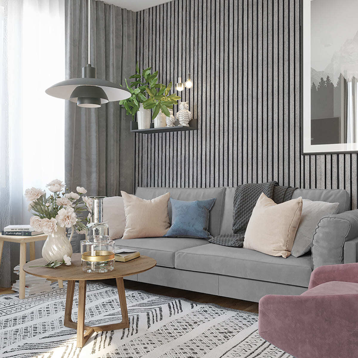 Панель вспененный полистирол ГРЕЙС 3D RAIL 120*2700 мм.  Береза