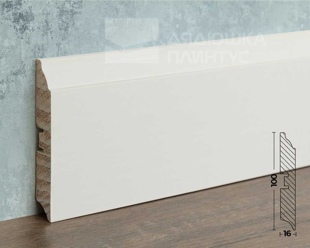 Плинтус кедр Стоунвуд. 100 100мм 2,35м Белый