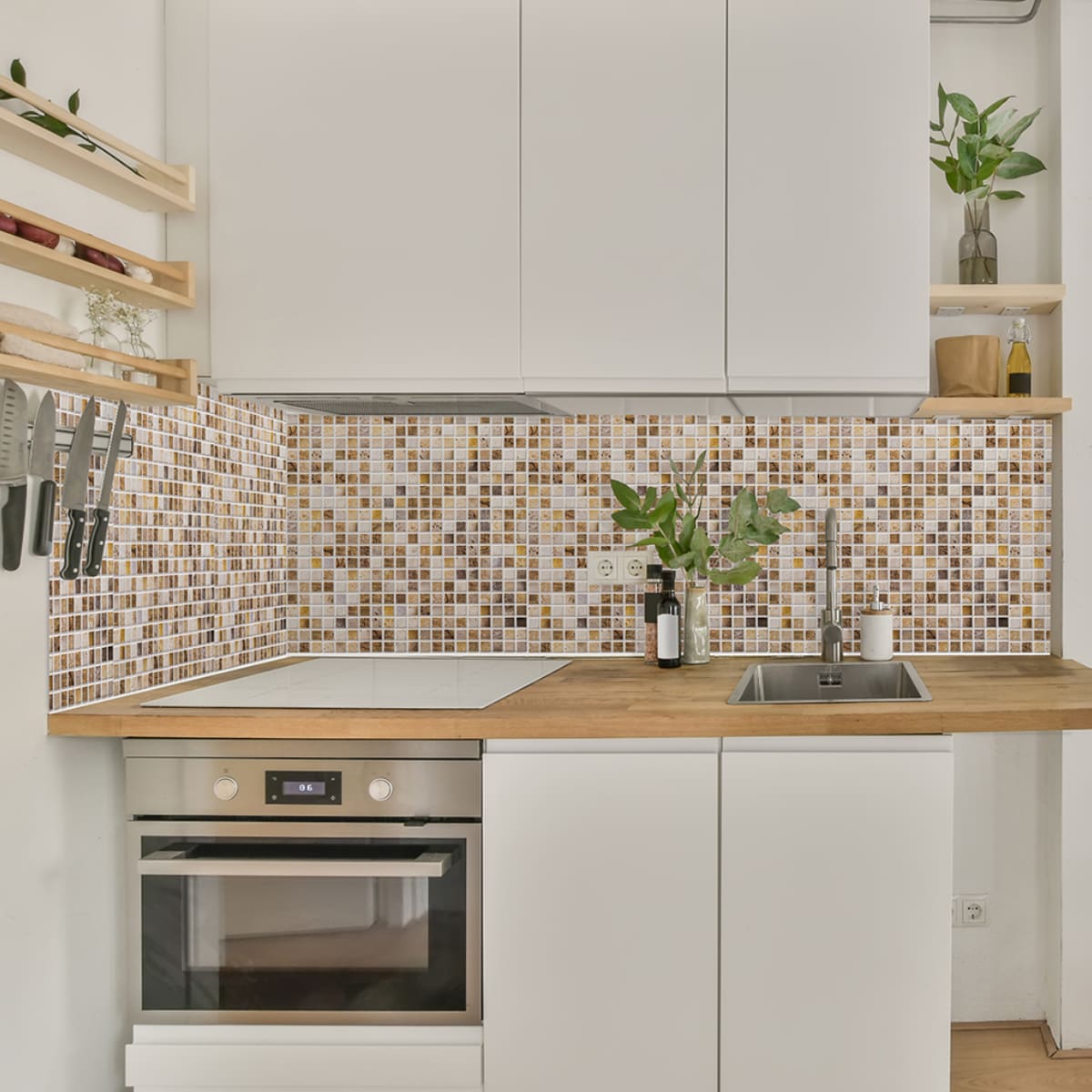 Панель самоклеящаяся ПВХ 480*480 15шт/уп Мозаика Сахара. Цена указана за 3,5 м²