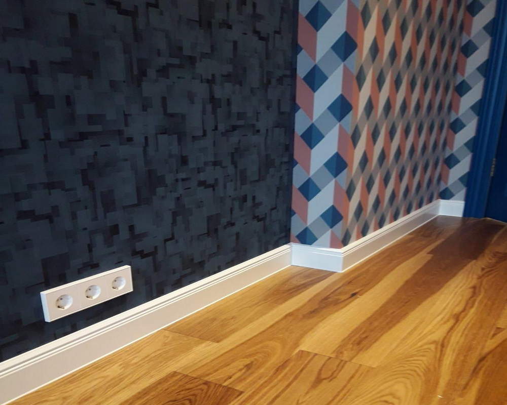 Плинтус ХДФ Dollken Cubu Hamburg Style 80мм х 2,5 м 5012 Белый