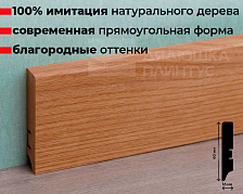 Плинтус МДФ Волшебная палочка Гарден 60 мм. 204 Ясень серый